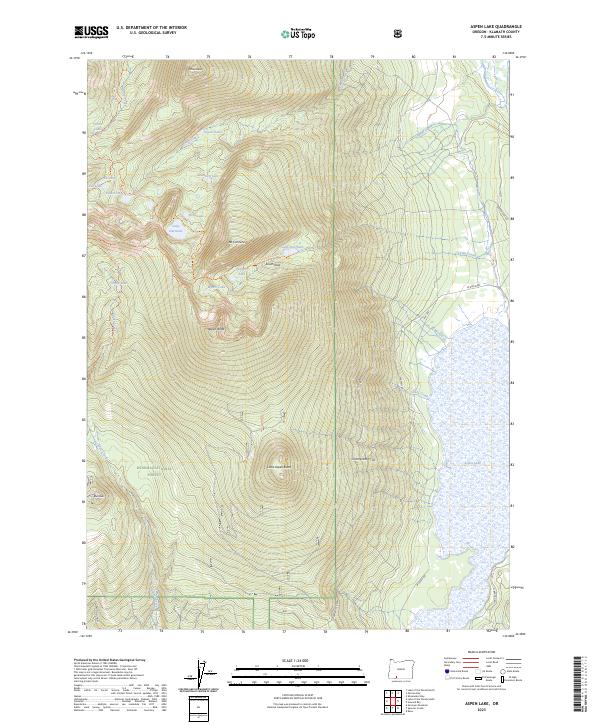 US Topo 7.5-minute map for Aspen Lake OR