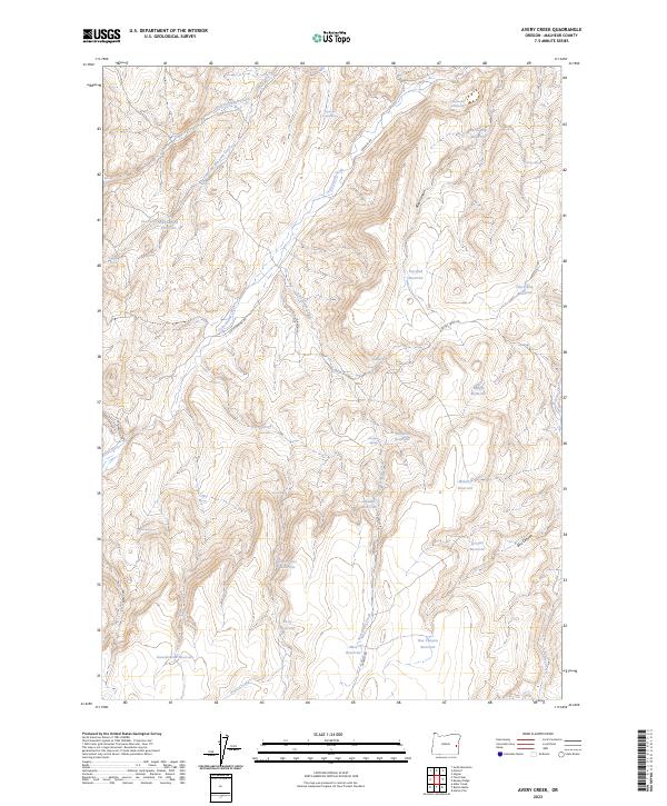 US Topo 7.5-minute map for Avery Creek OR