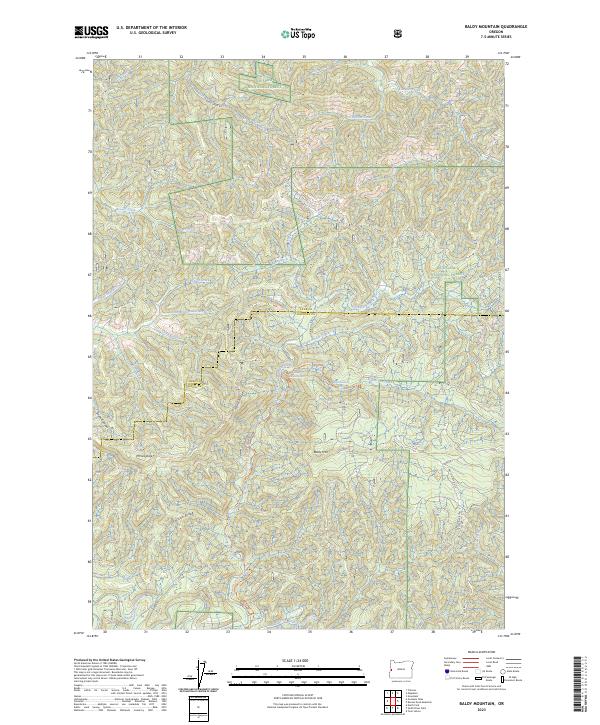 US Topo 7.5-minute map for Baldy Mountain OR