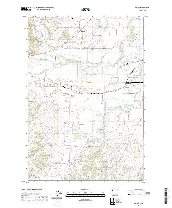 US Topo 7.5-minute map for Ballston OR