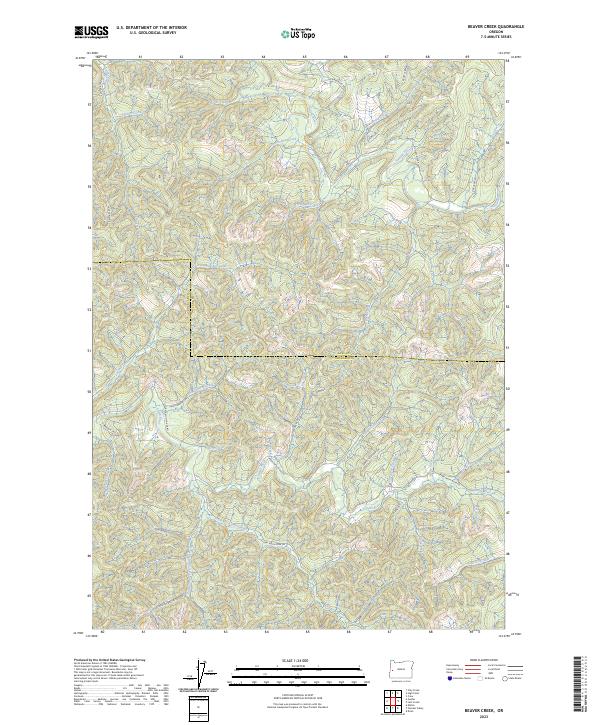 US Topo 7.5-minute map for Beaver Creek OR