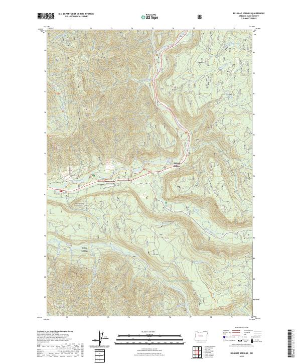 US Topo 7.5-minute map for Belknap Springs OR