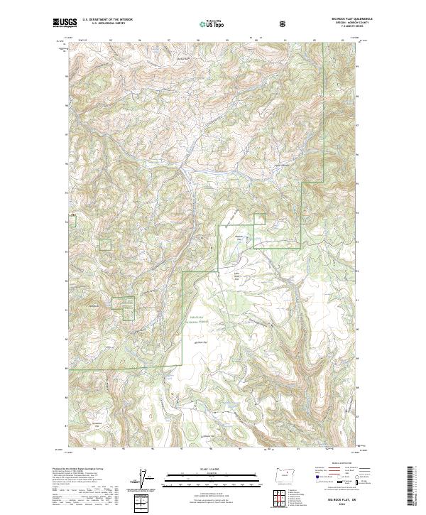 US Topo 7.5-minute map for Big Rock Flat OR