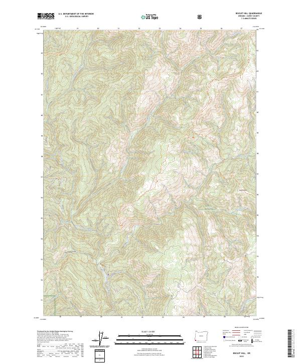 US Topo 7.5-minute map for Biscuit Hill OR