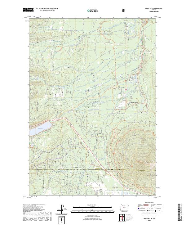 US Topo 7.5-minute map for Black Butte OR