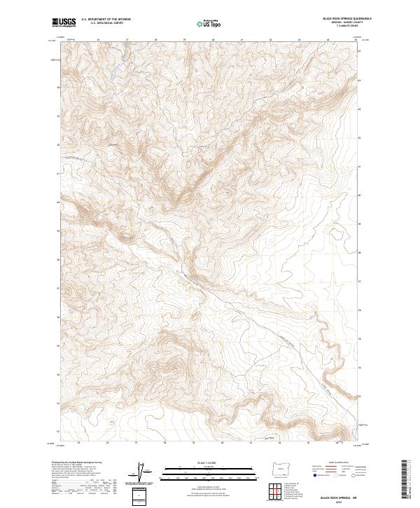 US Topo 7.5-minute map for Black Rock Springs OR