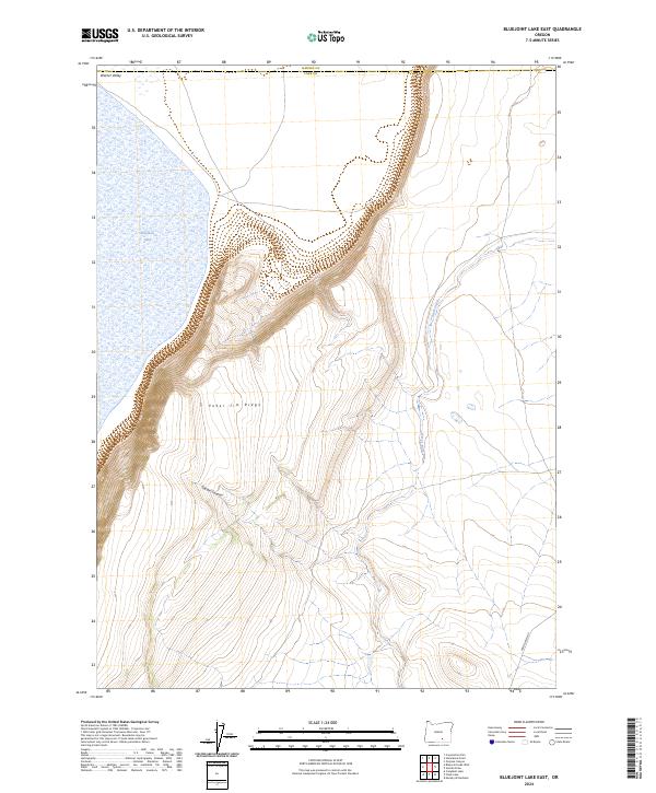 US Topo 7.5-minute map for Bluejoint Lake East OR