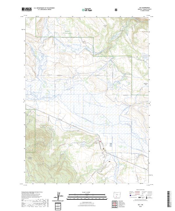 US Topo 7.5-minute map for Bly OR