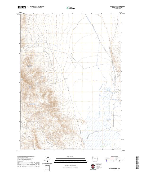 US Topo 7.5-minute map for Boghole Spring OR