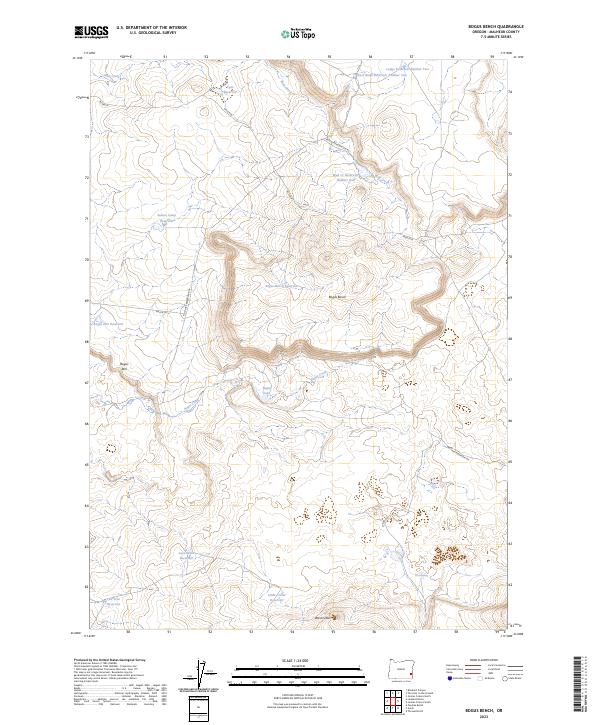 US Topo 7.5-minute map for Bogus Bench OR