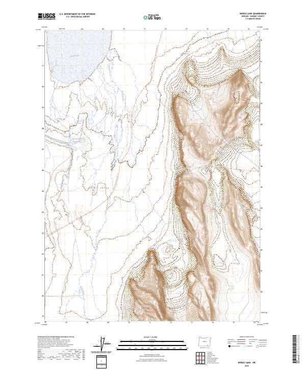 US Topo 7.5-minute map for Borax Lake OR