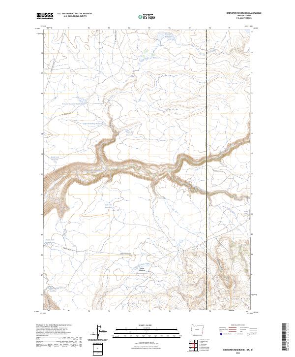 US Topo 7.5-minute map for Brewster Reservoir ORID