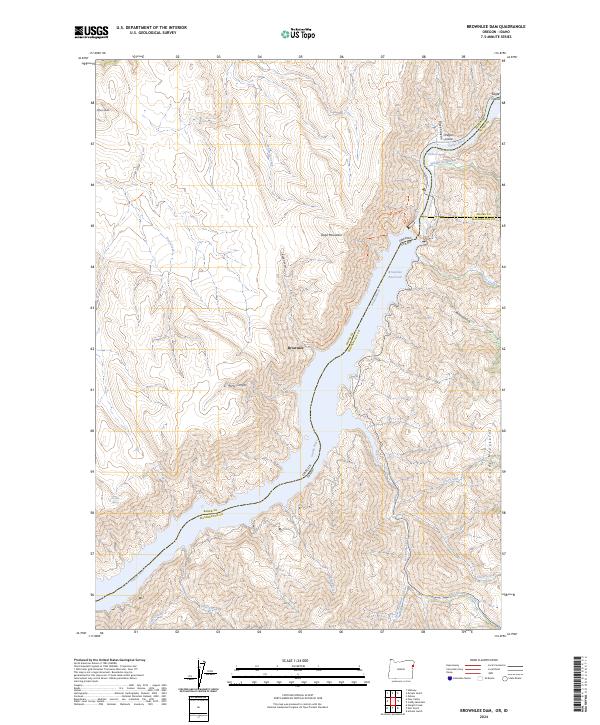 US Topo 7.5-minute map for Brownlee Dam ORID