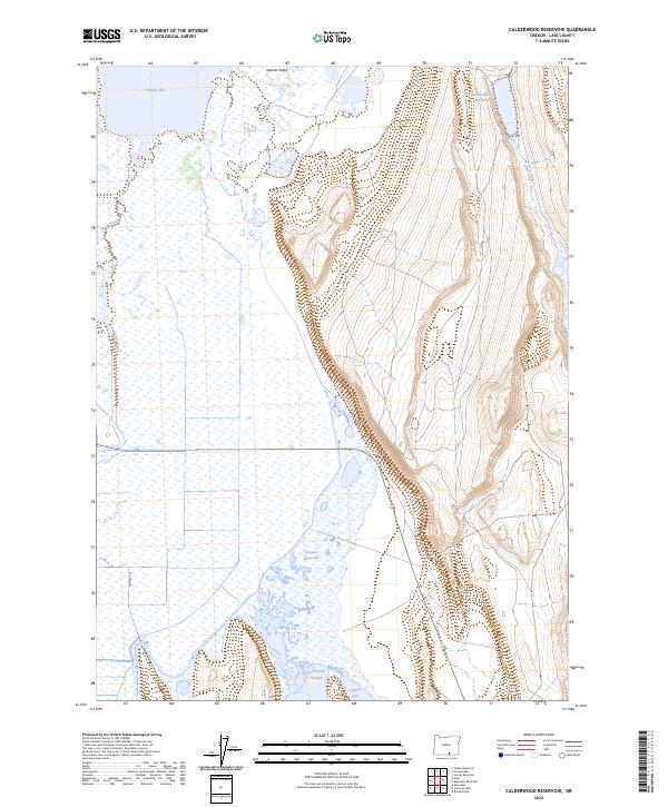 US Topo 7.5-minute map for Calderwood Reservoir OR