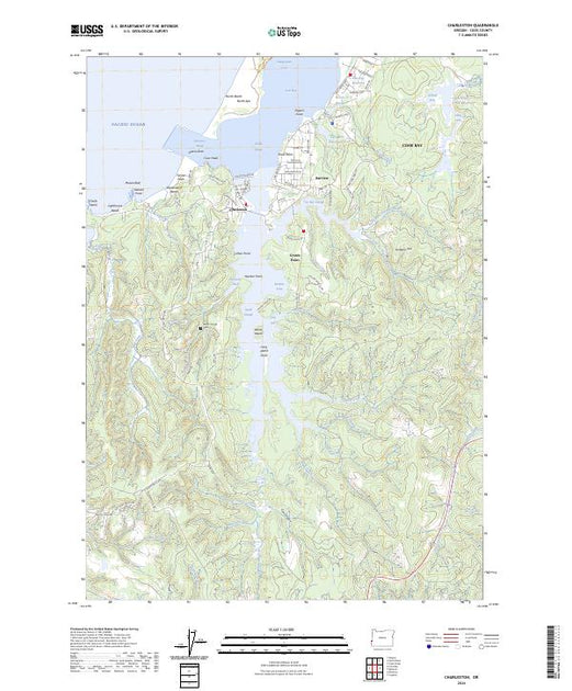 US Topo 7.5-minute map for Charleston OR – American Map Store