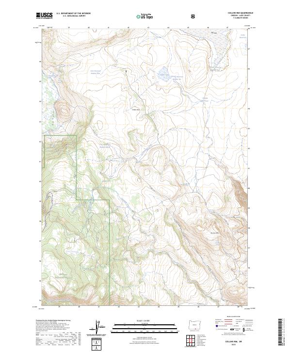 US Topo 7.5-minute map for Collins Rim OR