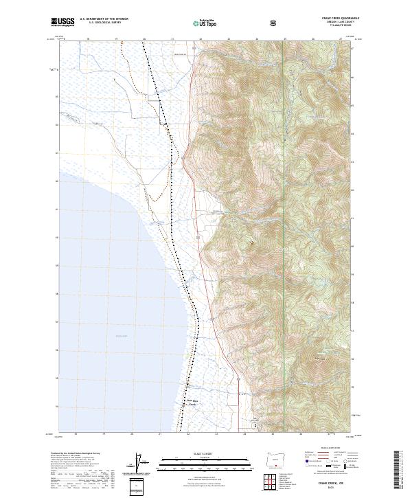 US Topo 7.5-minute map for Crane Creek OR