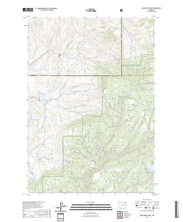 US Topo 7.5-minute map for Delintment Lake OR