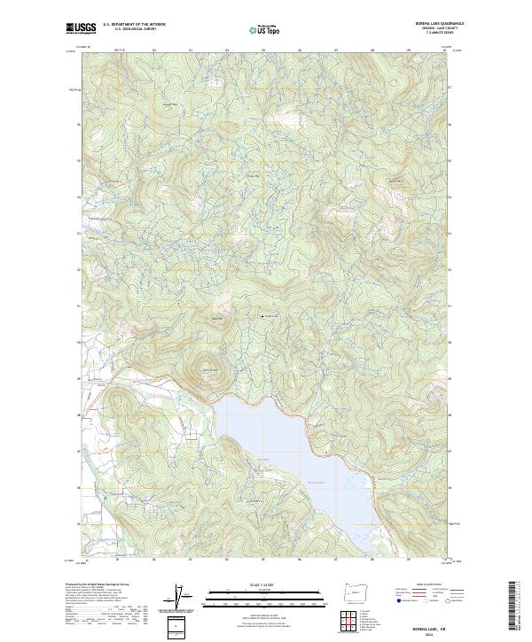 US Topo 7.5-minute map for Dorena Lake OR