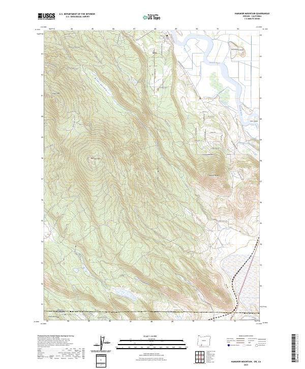 US Topo 7.5-minute map for Hamaker Mountain ORCA