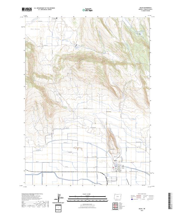 US Topo 7.5-minute map for Malin OR