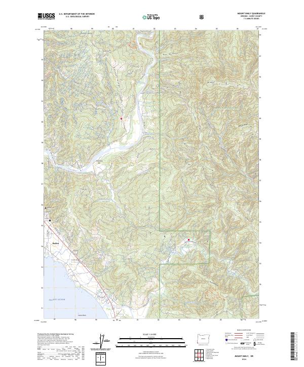 US Topo 7.5-minute map for Mount Emily OR