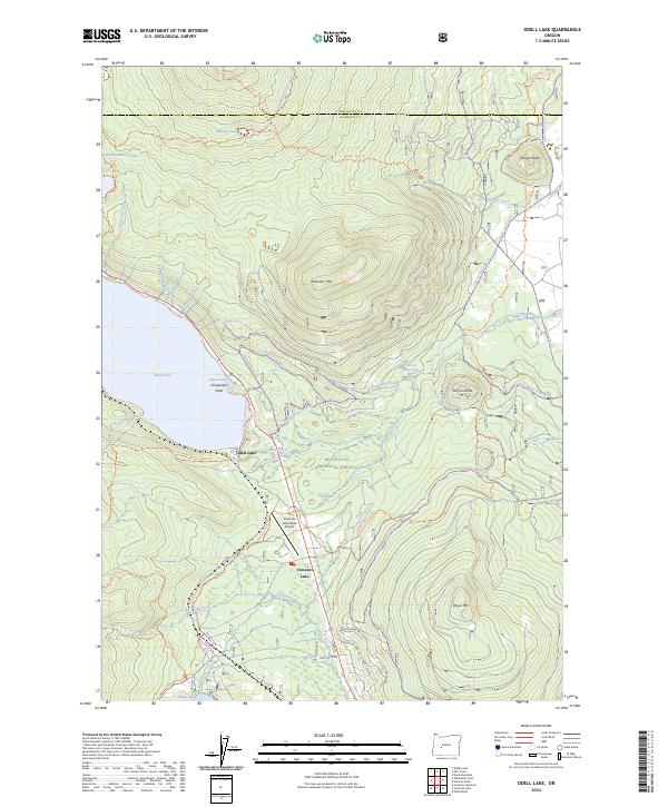 US Topo 7.5-minute map for Odell Lake OR