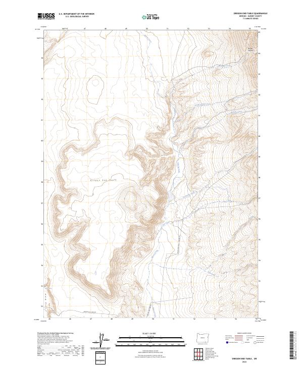 US Topo 7.5-minute map for Oregon End Table OR