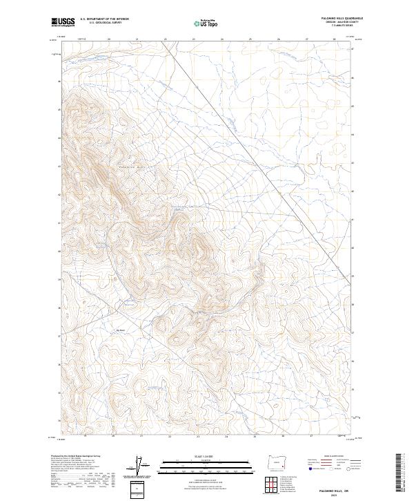 US Topo 7.5-minute map for Palomino Hills OR – American Map Store