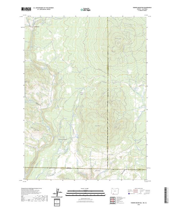 US Topo 7.5-minute map for Parker Mountain ORCA