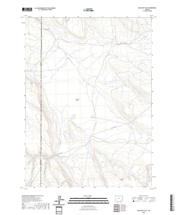 US Topo 7.5-minute map for Sage Hen Flats OR