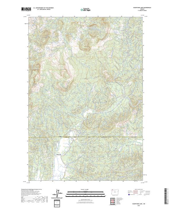 US Topo 7.5-minute map for Soapstone Lake OR