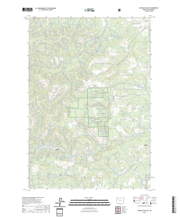 US Topo 7.5-minute map for Socialist Valley OR