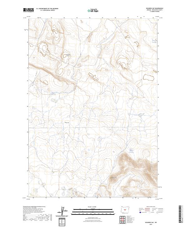 US Topo 7.5-minute map for Soldiers Cap OR