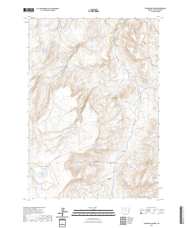 US Topo 7.5-minute map for Sourdough Spring OR