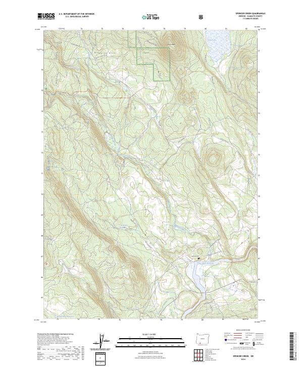 US Topo 7.5-minute map for Spencer Creek OR