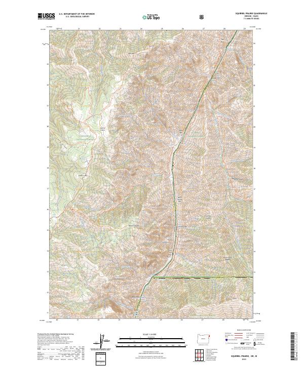 US Topo 7.5-minute map for Squirrel Prairie ORID