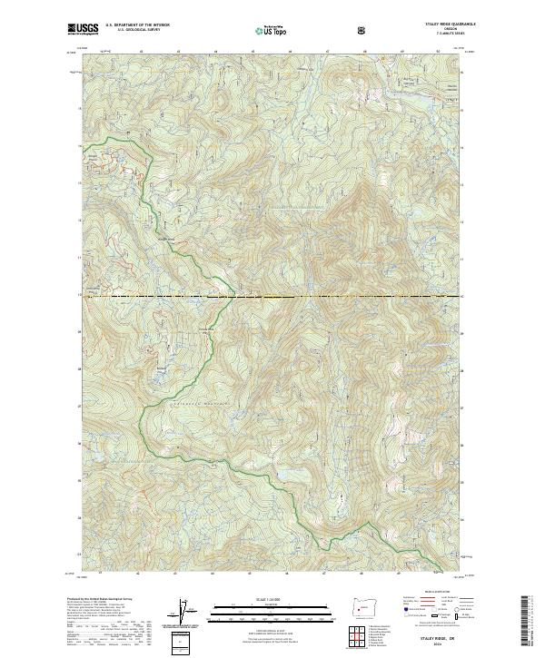 US Topo 7.5-minute map for Staley Ridge OR