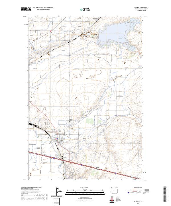 US Topo 7.5-minute map for Stanfield OR