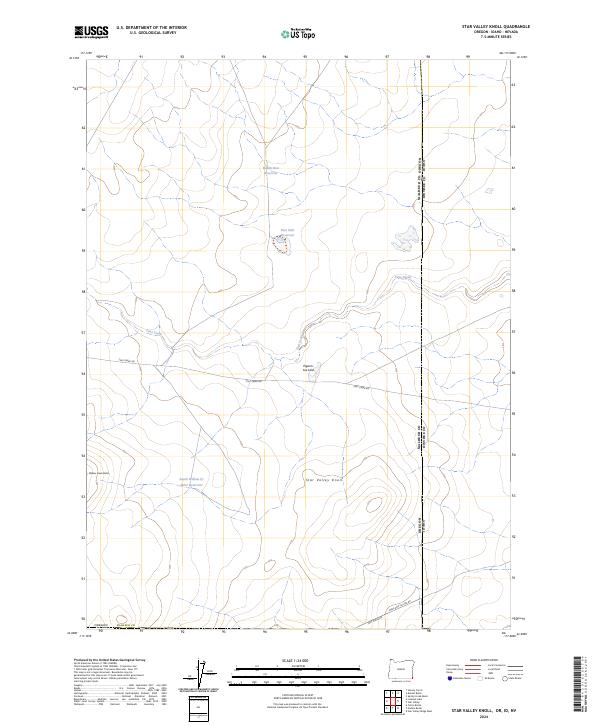 US Topo 7.5-minute map for Star Valley Knoll ORIDNV