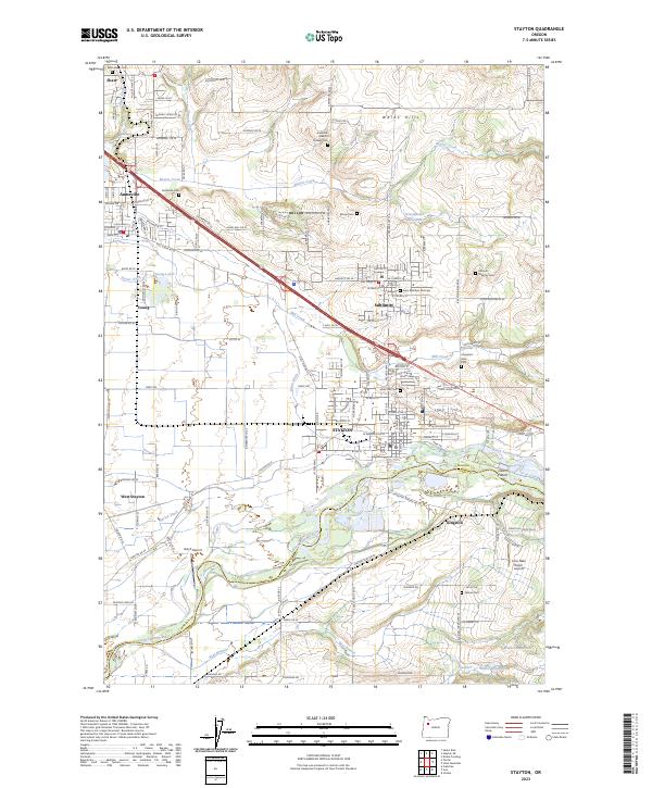 US Topo 7.5-minute map for Stayton OR