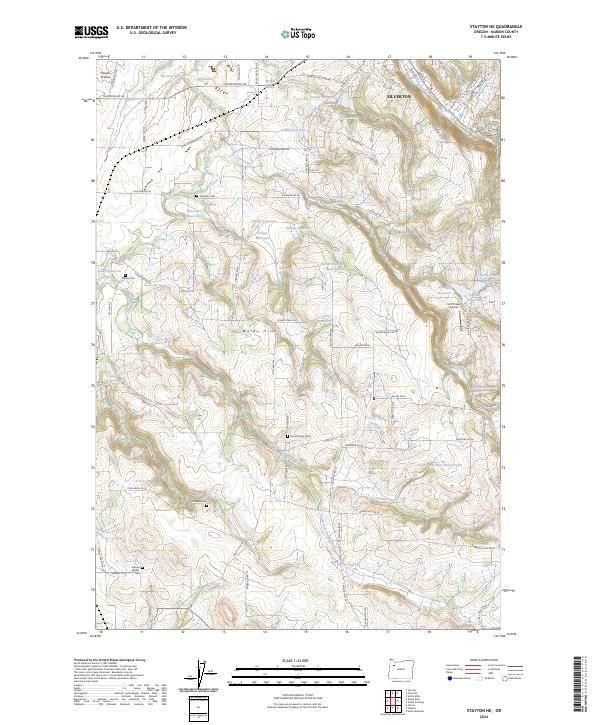 US Topo 7.5-minute map for Stayton NE OR