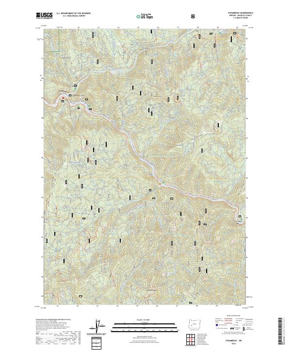 US Topo 7.5-minute map for Steamboat OR