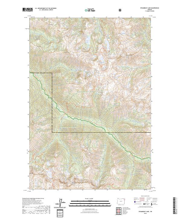 US Topo 7.5-minute map for Steamboat Lake OR