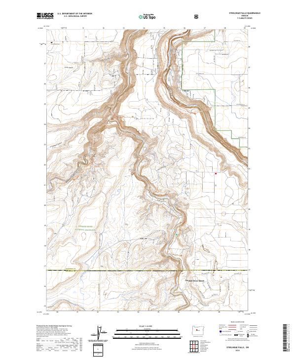 US Topo 7.5-minute map for Steelhead Falls OR