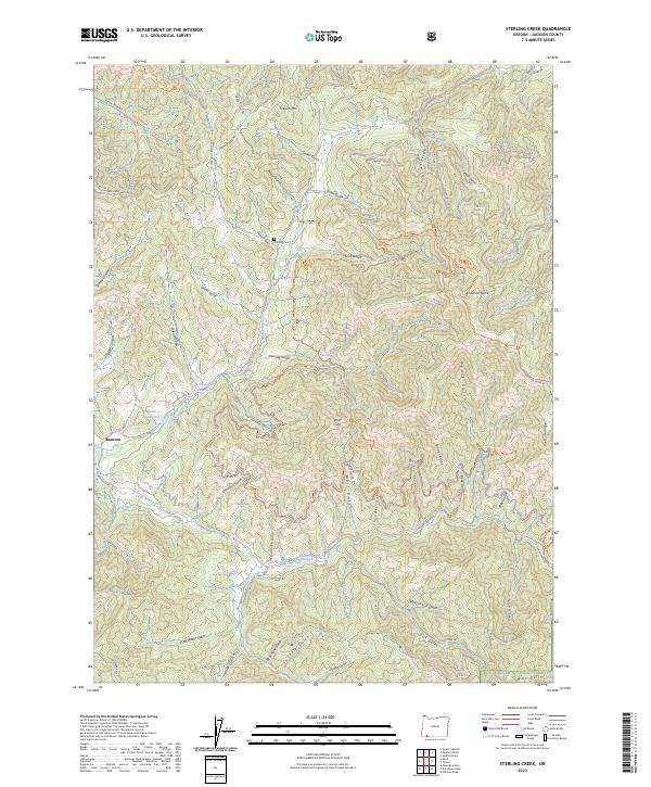 US Topo 7.5-minute map for Sterling Creek OR