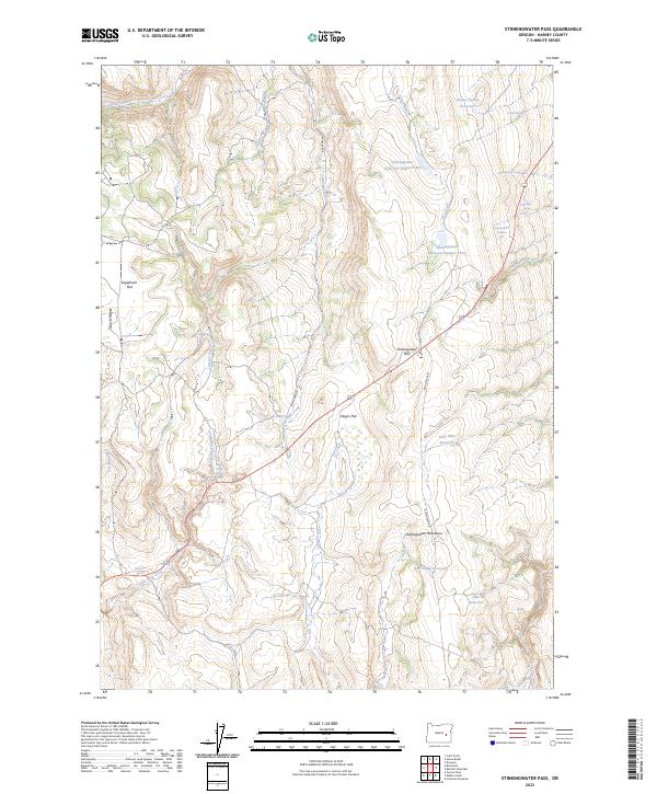 US Topo 7.5-minute map for Stinkingwater Pass OR