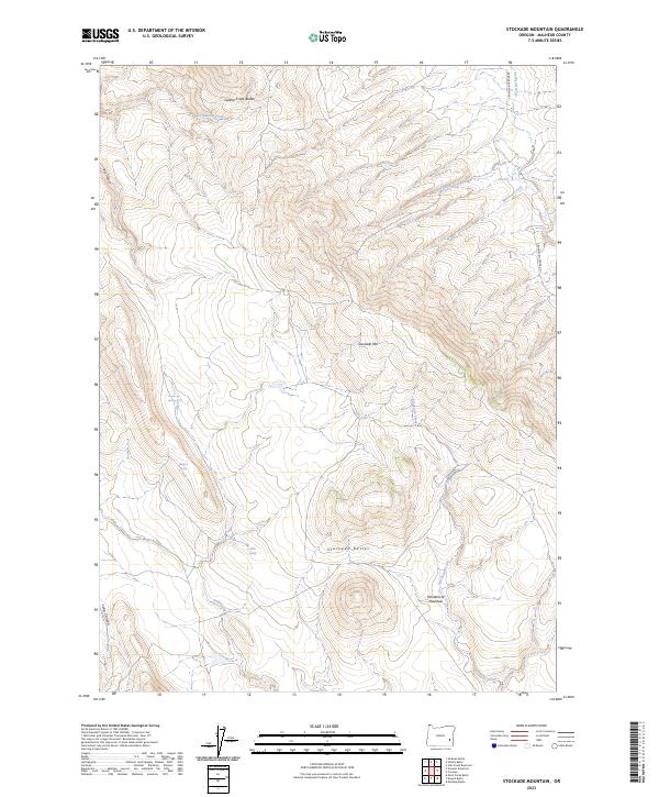 US Topo 7.5-minute map for Stockade Mountain OR