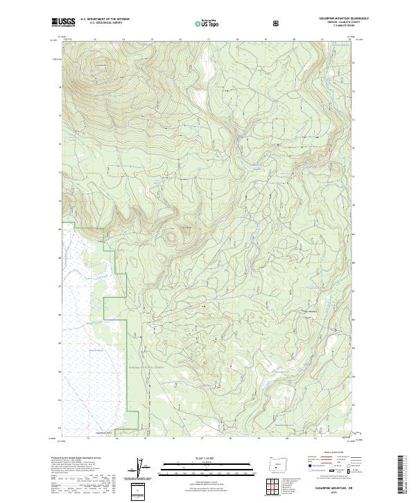 US Topo 7.5-minute map for Sugarpine Mountain OR