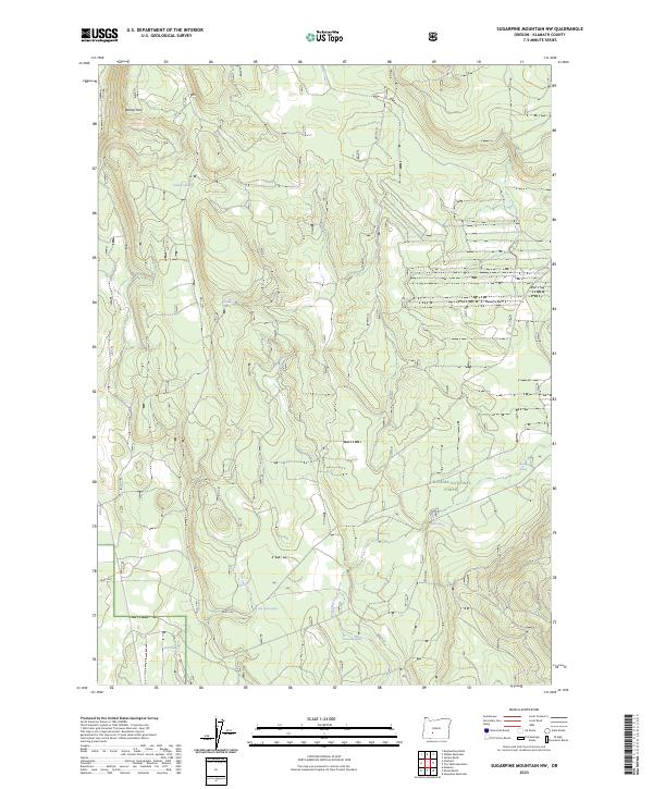 US Topo 7.5-minute map for Sugarpine Mountain NW OR